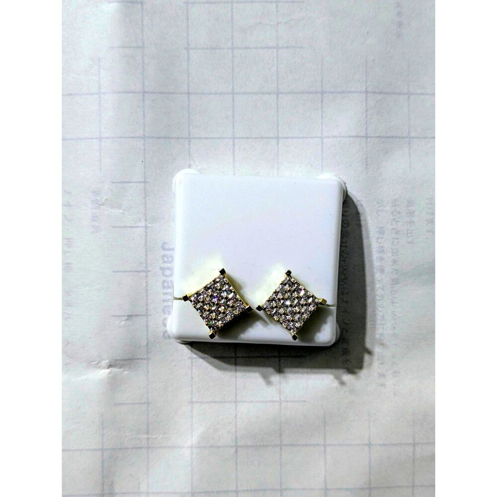 Brand New 14k Gold Filled Brass VVS Cz Screw Back Earrings (Unisex)